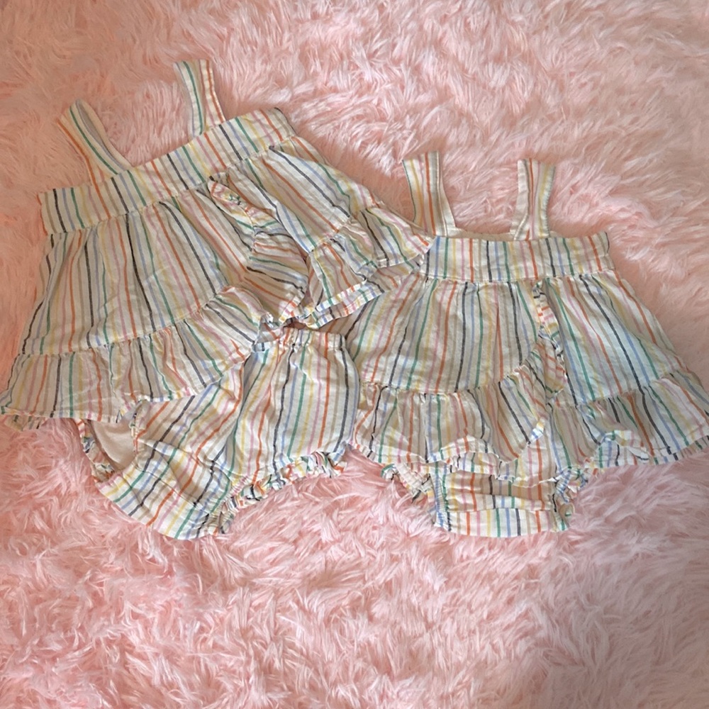 GAP sun dresses. Size: 3-6 month. Color: Multi colored